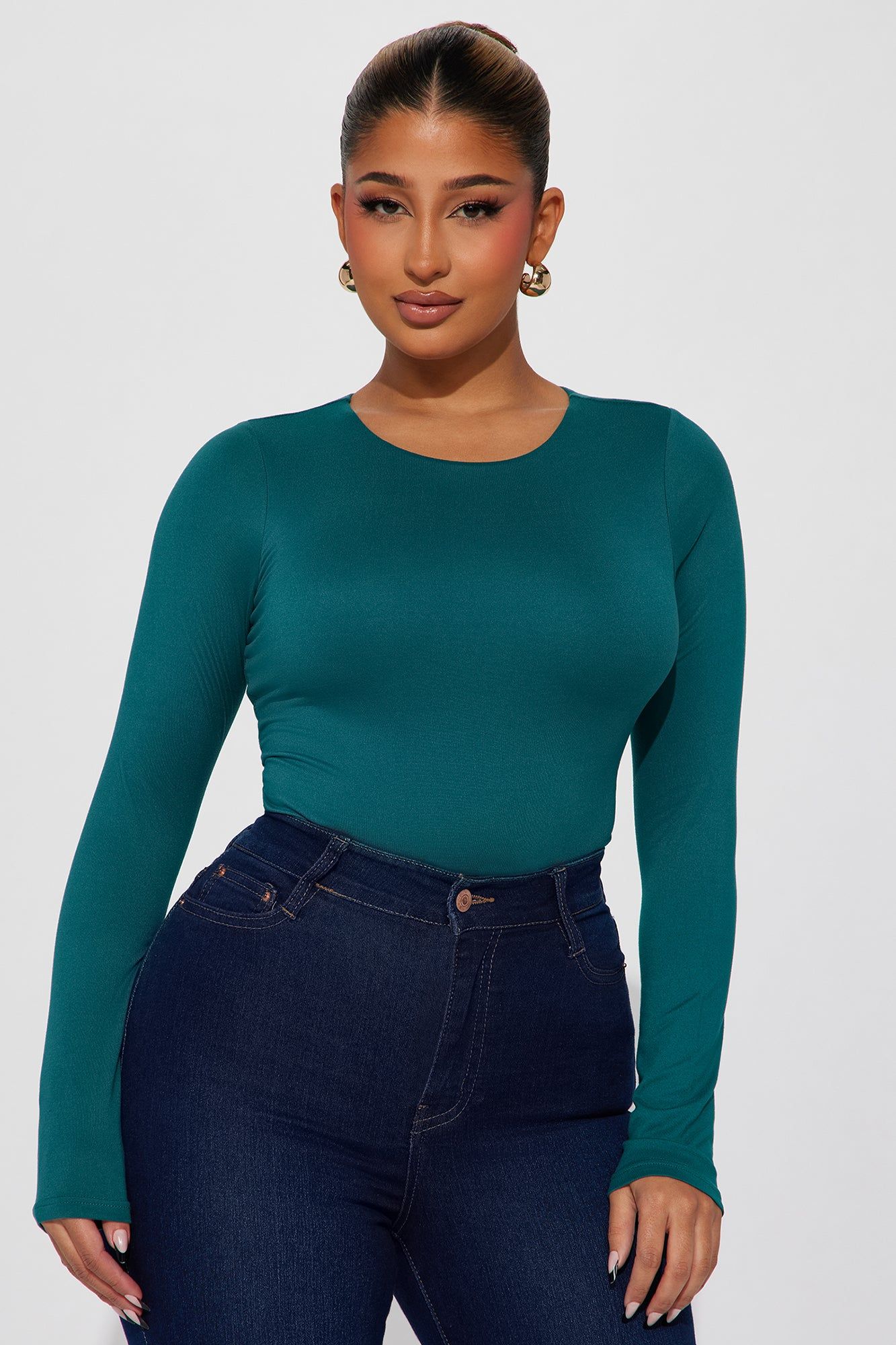 Kari Double Lined Bodysuit - Hunter sold by Fashion Nova product image thumbnail 3