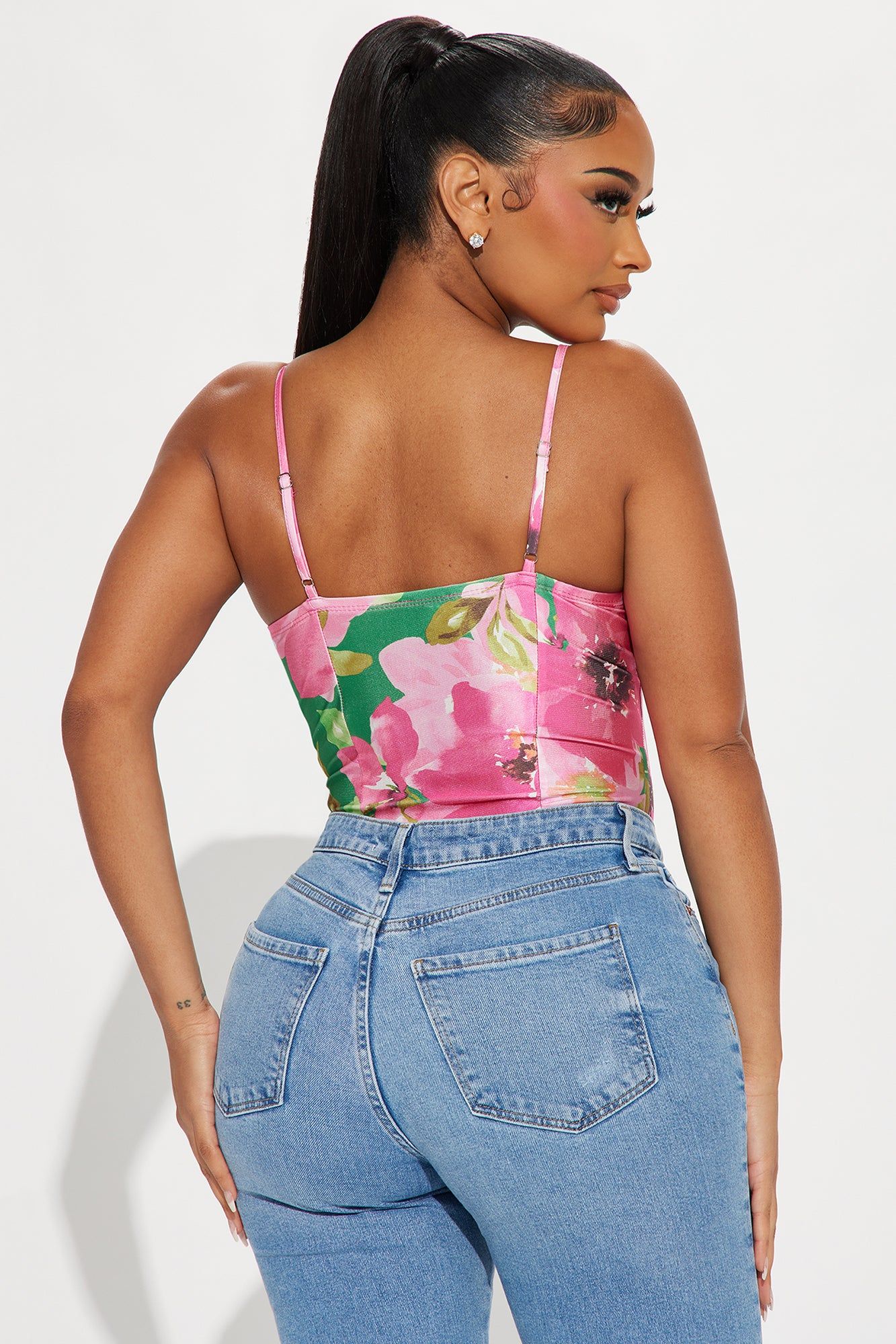 Spring Fling Floral Bodysuit - Green/combo sold by Fashion Nova product image thumbnail 4