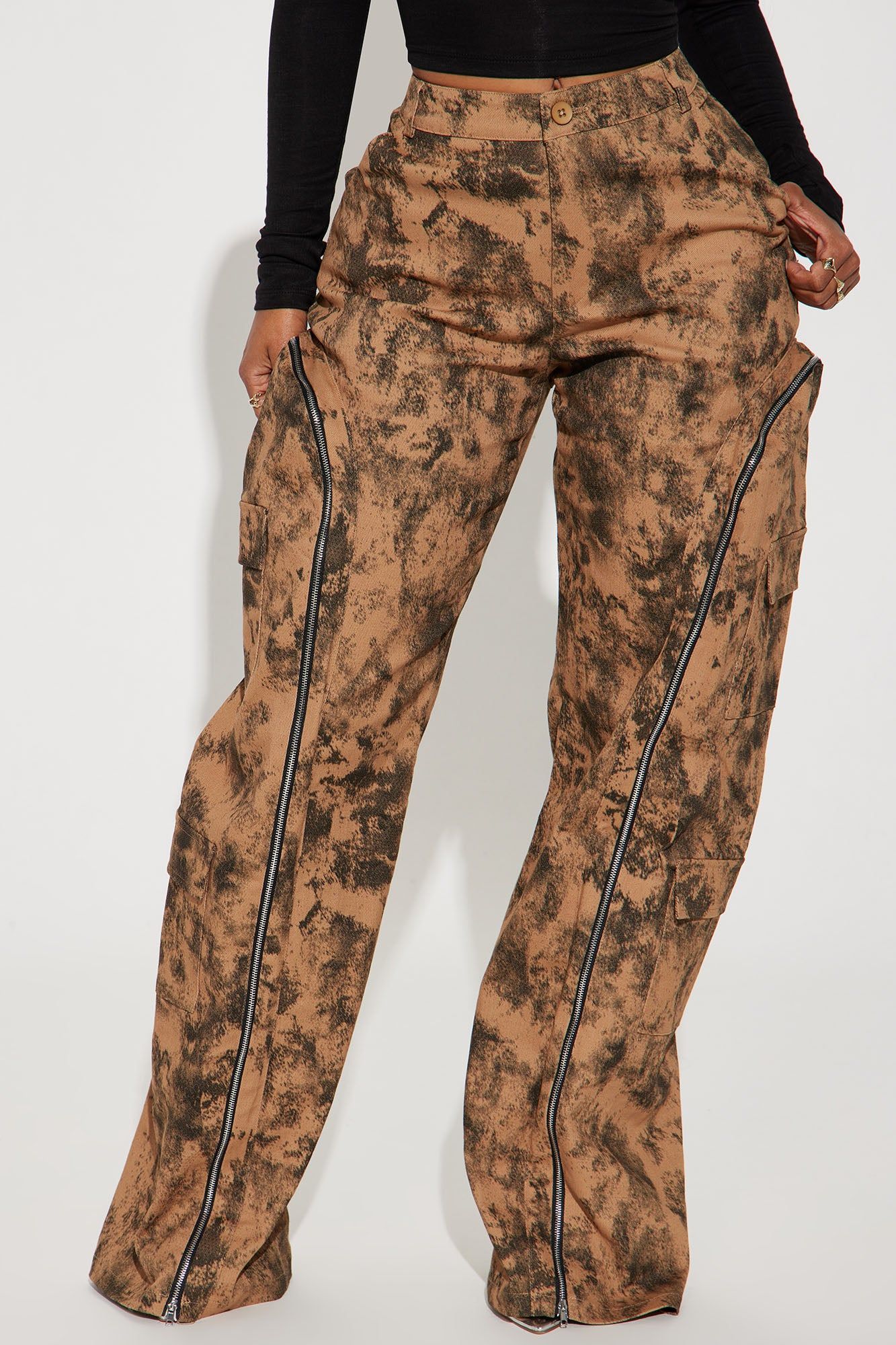 Had You Fooled Mineral Wash Pant - Khaki sold by Fashion Nova product image thumbnail 2