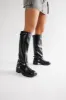 Marrakech Buckle Knee High Boots - Black sold by Fashion Nova