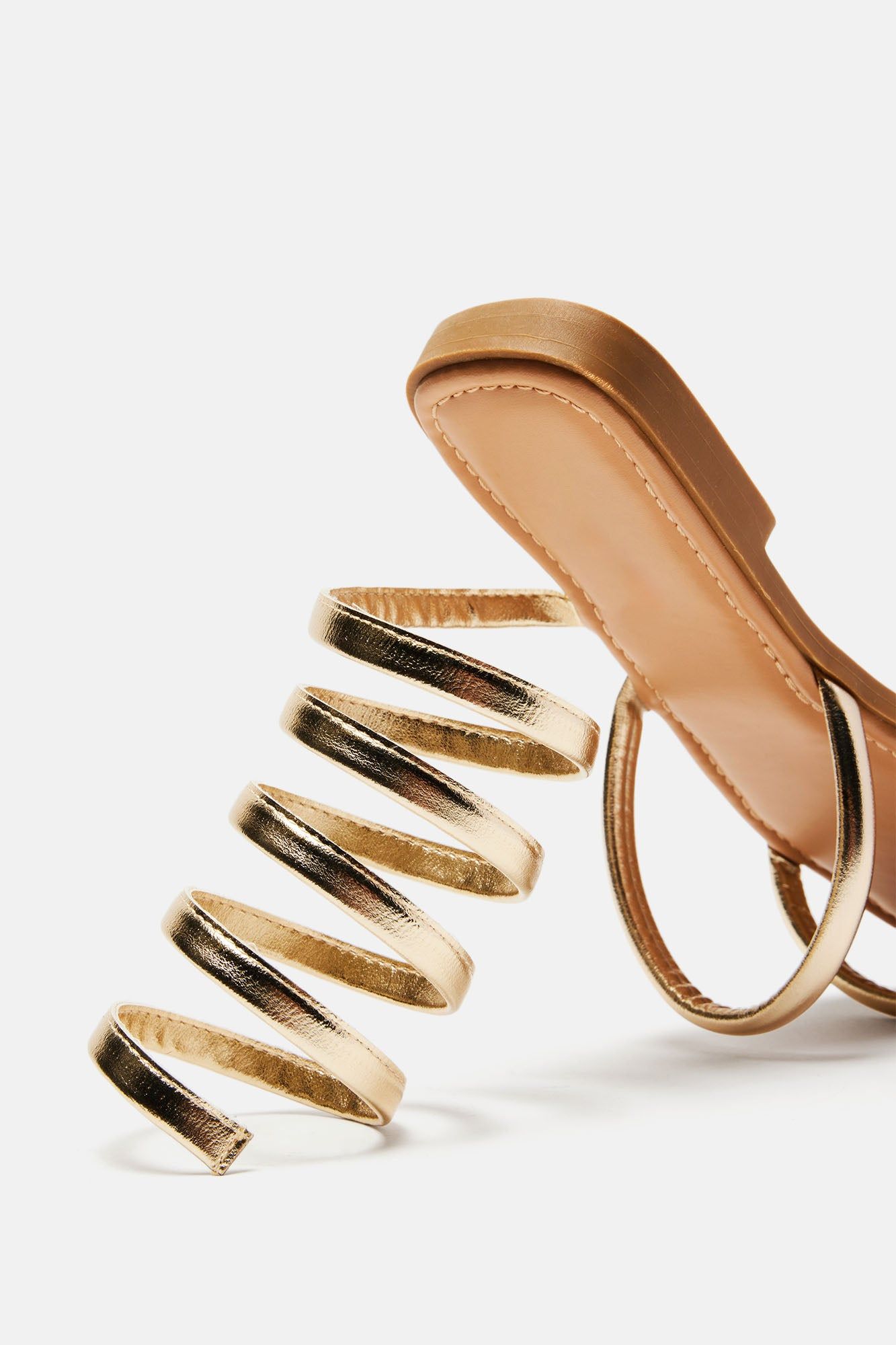 Callie Wrap Up Sandals - Gold sold by Fashion Nova product image thumbnail 5