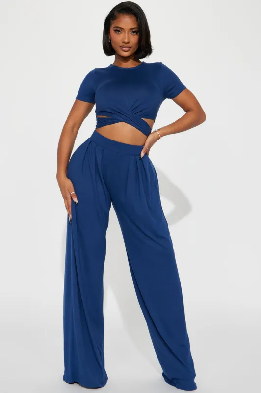 Casually Chic Wide Leg Pant Set - Denim sold by Fashion Nova