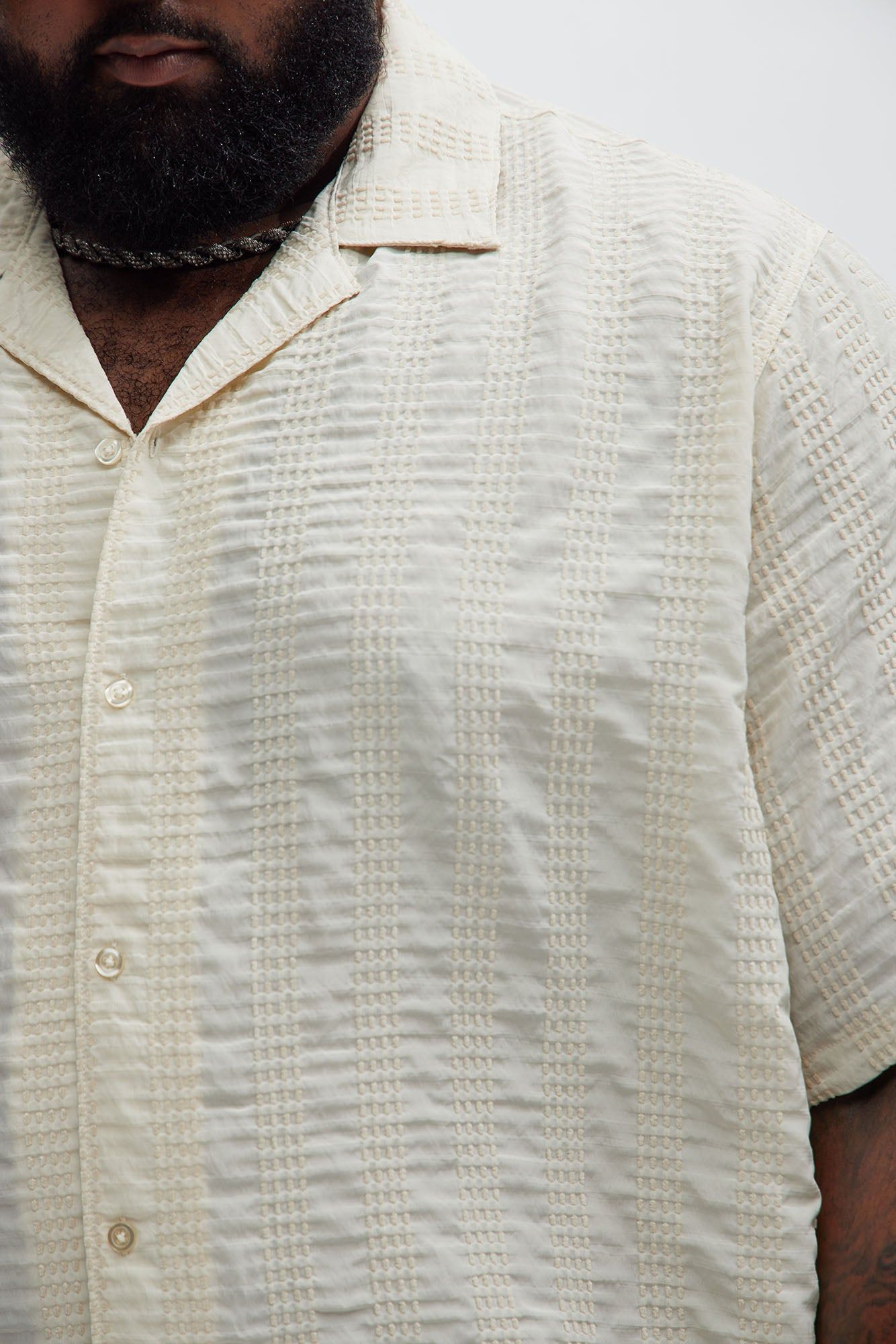 Runway Textured Shirt - Off White sold by Fashion Nova product image thumbnail 3