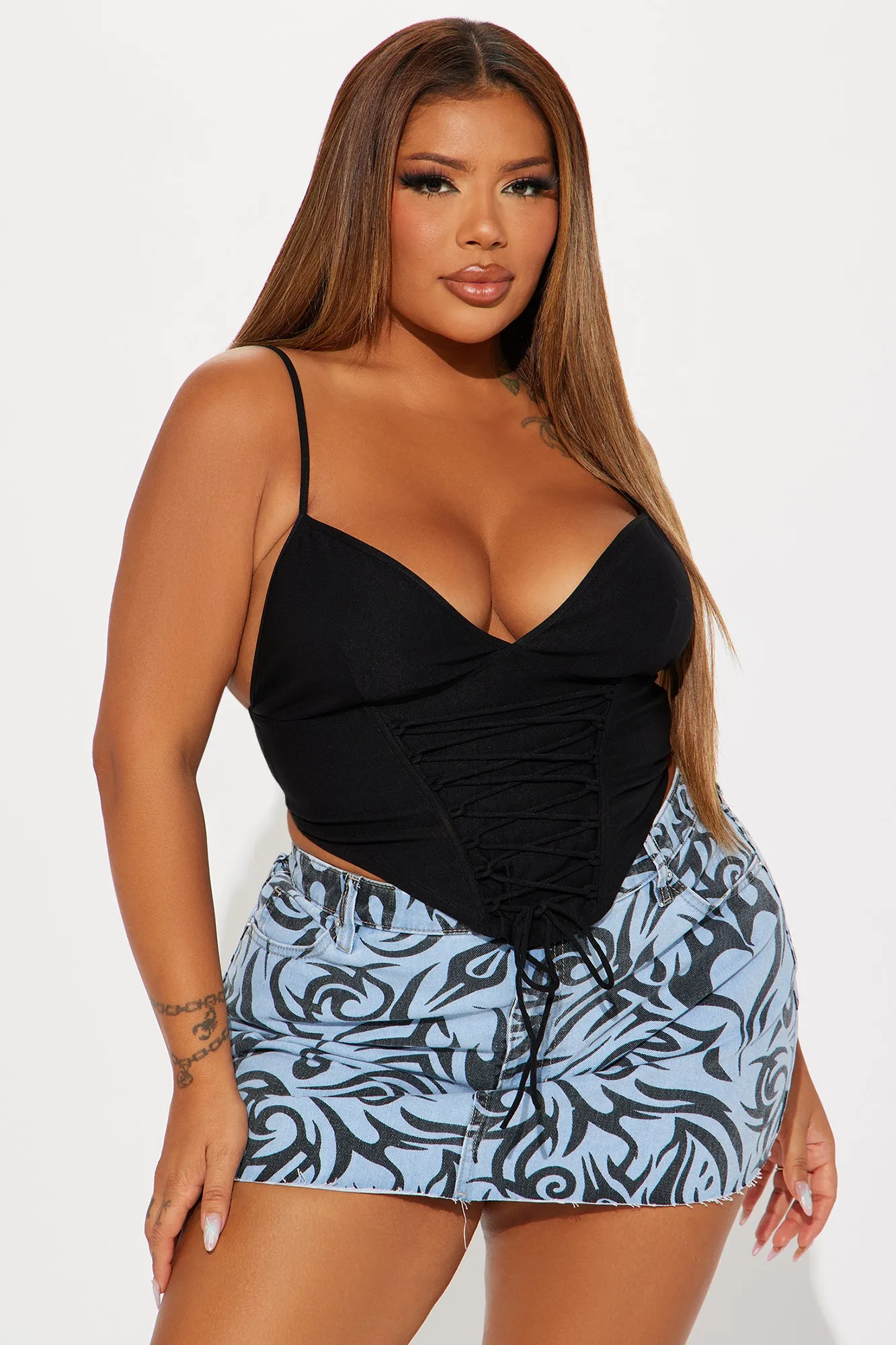 Raising Hell Lace Up Top - Black sold by Fashion Nova product image thumbnail 4