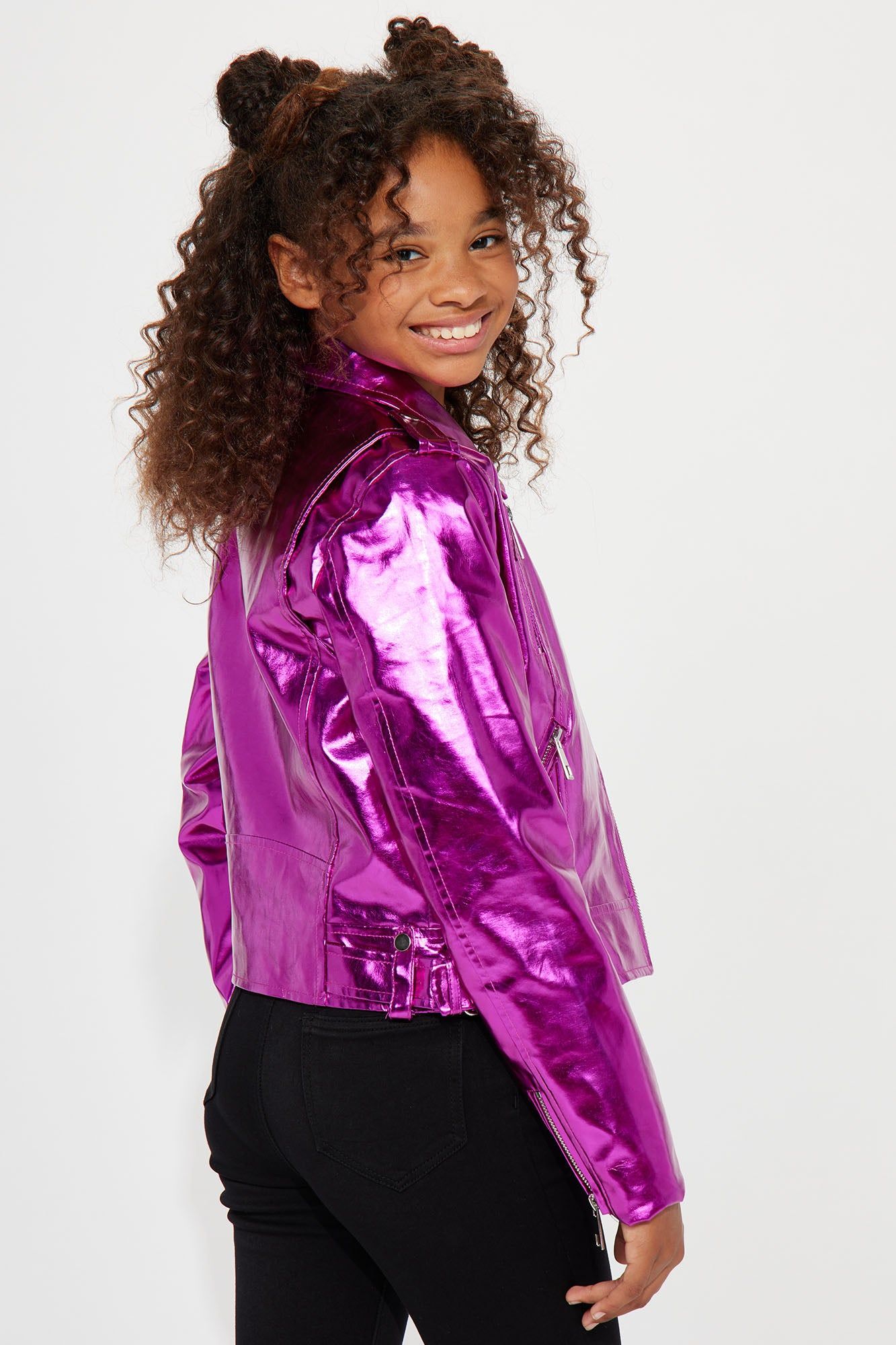 Mini Leanna Moto Jacket - Fuchsia sold by Fashion Nova product image thumbnail 5