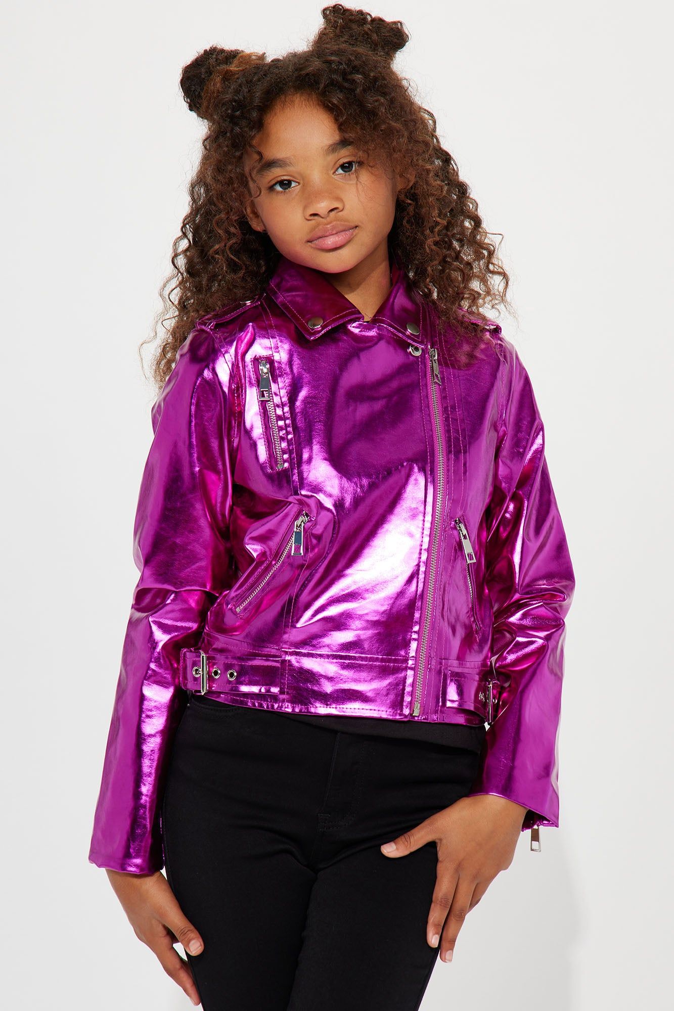 Mini Leanna Moto Jacket - Fuchsia sold by Fashion Nova product image thumbnail 3