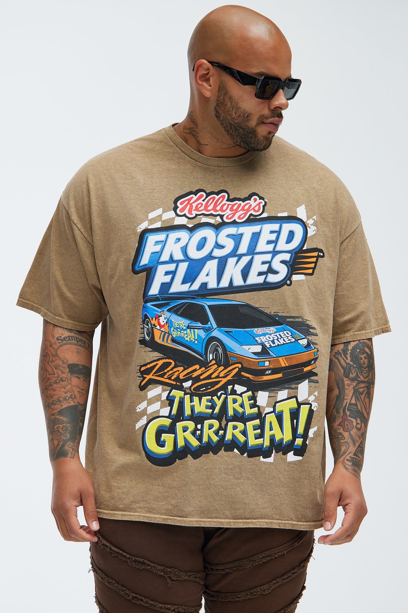Frosted Flakes Racing Short Sleeve Tee - Brown sold by Fashion Nova product image thumbnail 5