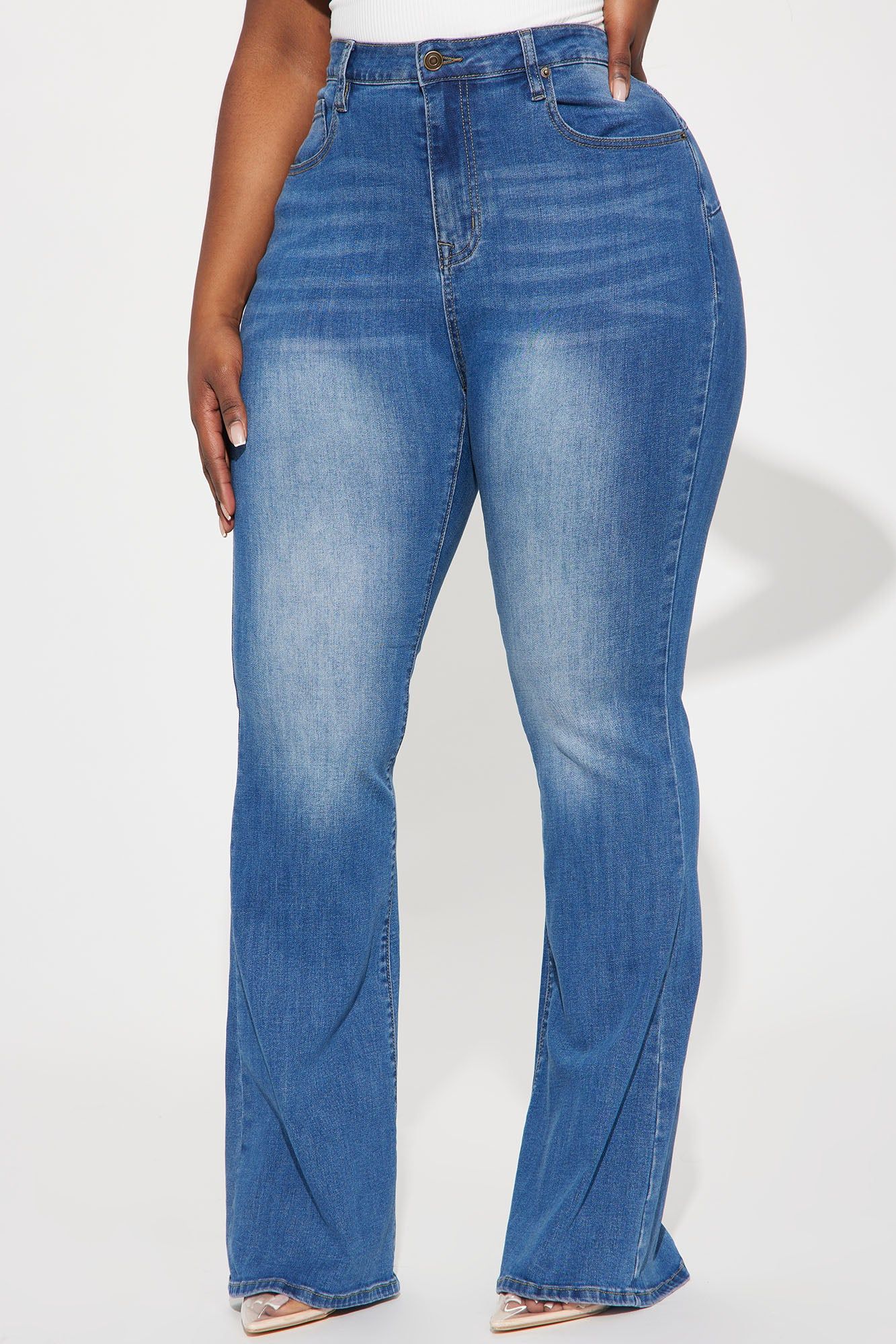 Serena Sculpting Stretch Flare Jeans - Medium Wash sold by Fashion Nova product image thumbnail 5