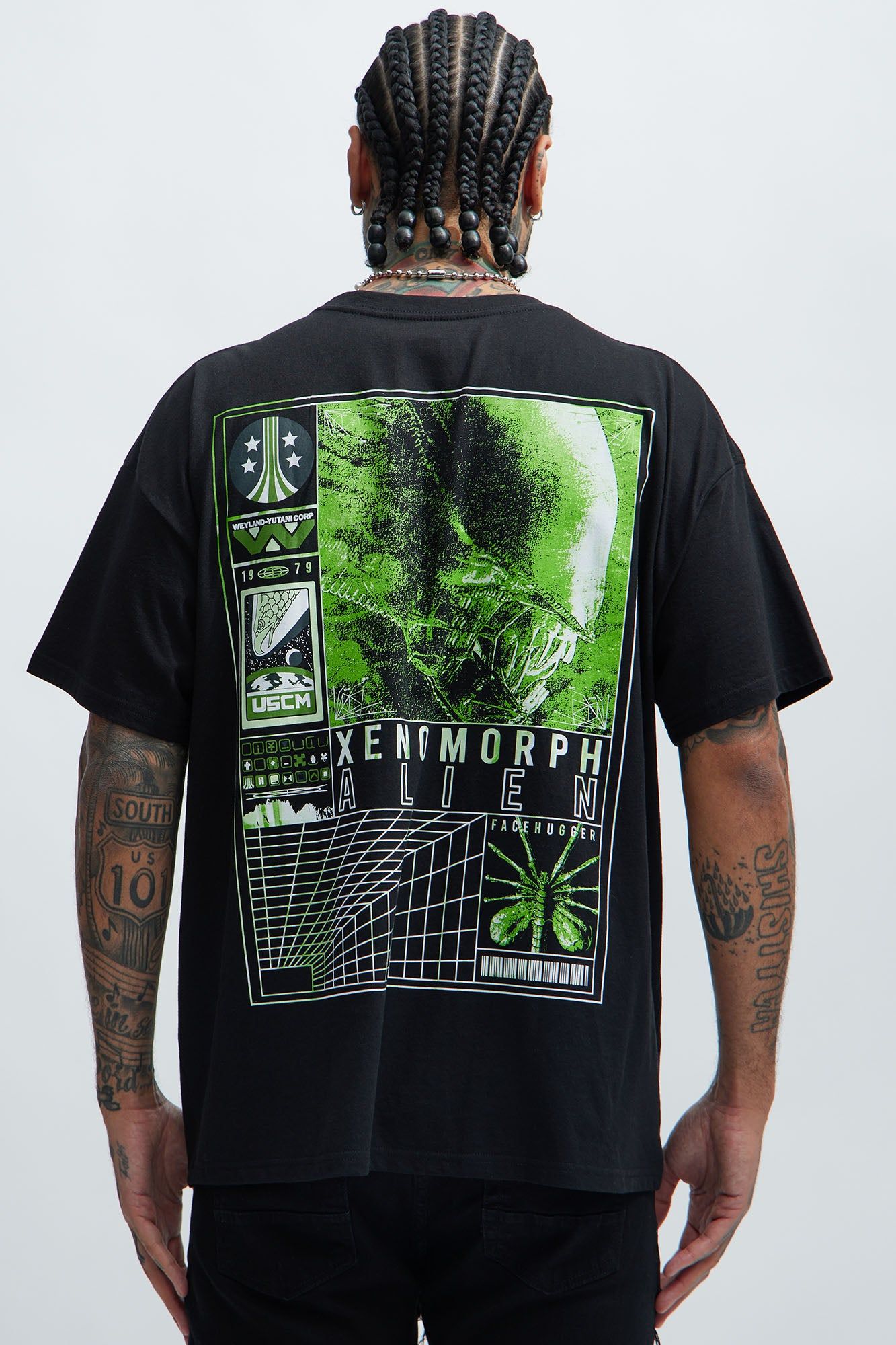 Alien Oversized Short Sleeve Tee - Black sold by Fashion Nova product image thumbnail 4