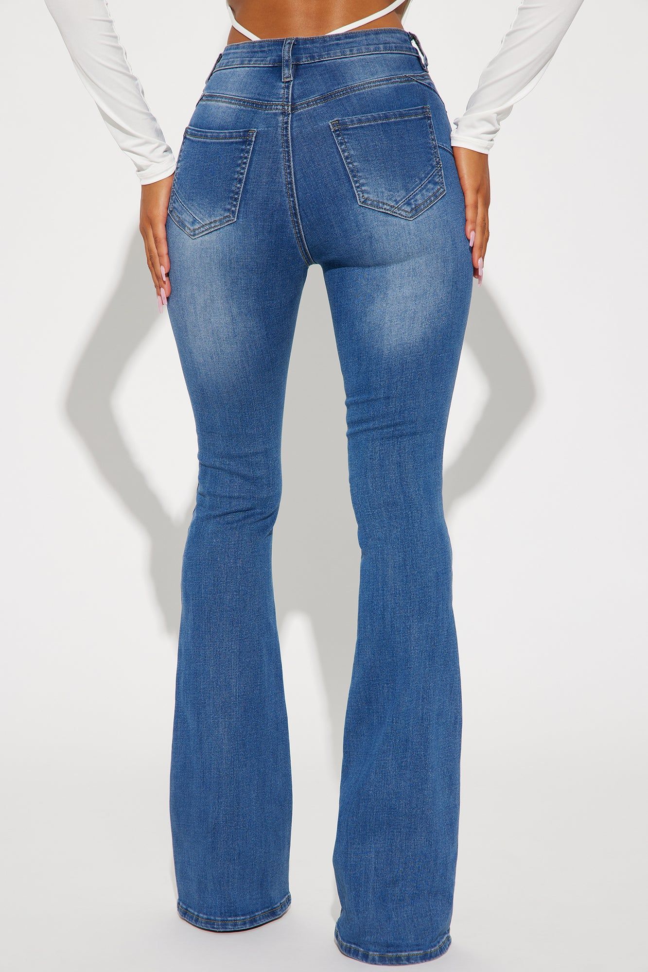Serena Sculpting Stretch Flare Jeans - Medium Wash sold by Fashion Nova product image thumbnail 3