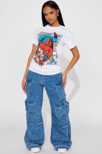 Spider Man Comic Graphic Tee - White sold by Fashion Nova