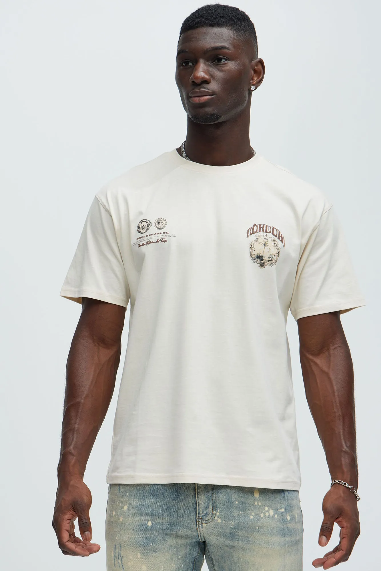 Cordoba Cuba Short Sleeve Tee - Cream sold by Fashion Nova