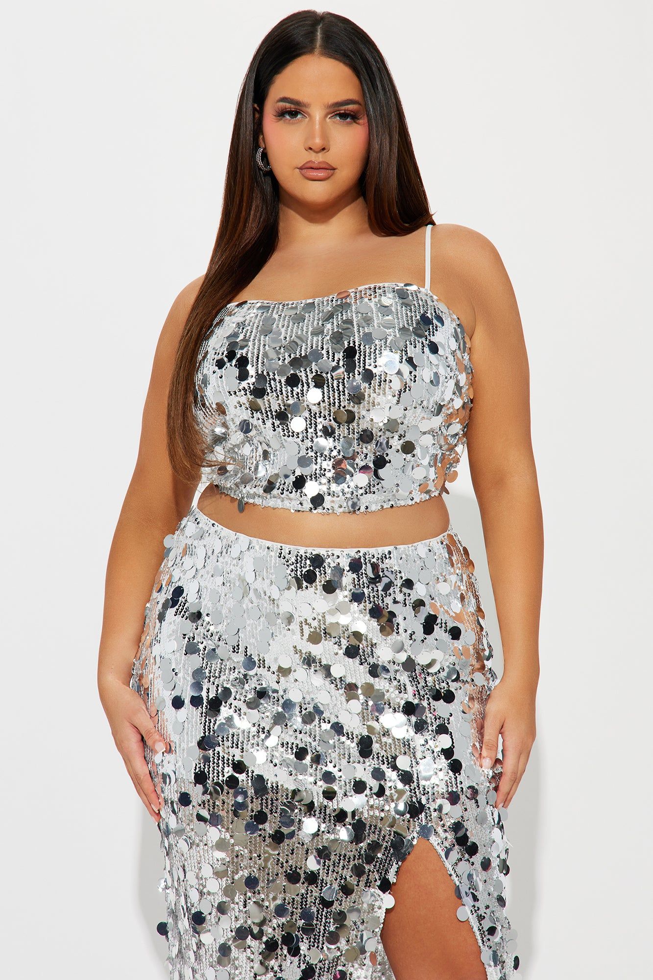 Radiant Sequin Skirt Set - Silver sold by Fashion Nova product image thumbnail 5