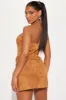 Out West Faux Suede Micro Mini Dress - Camel sold by Fashion Nova