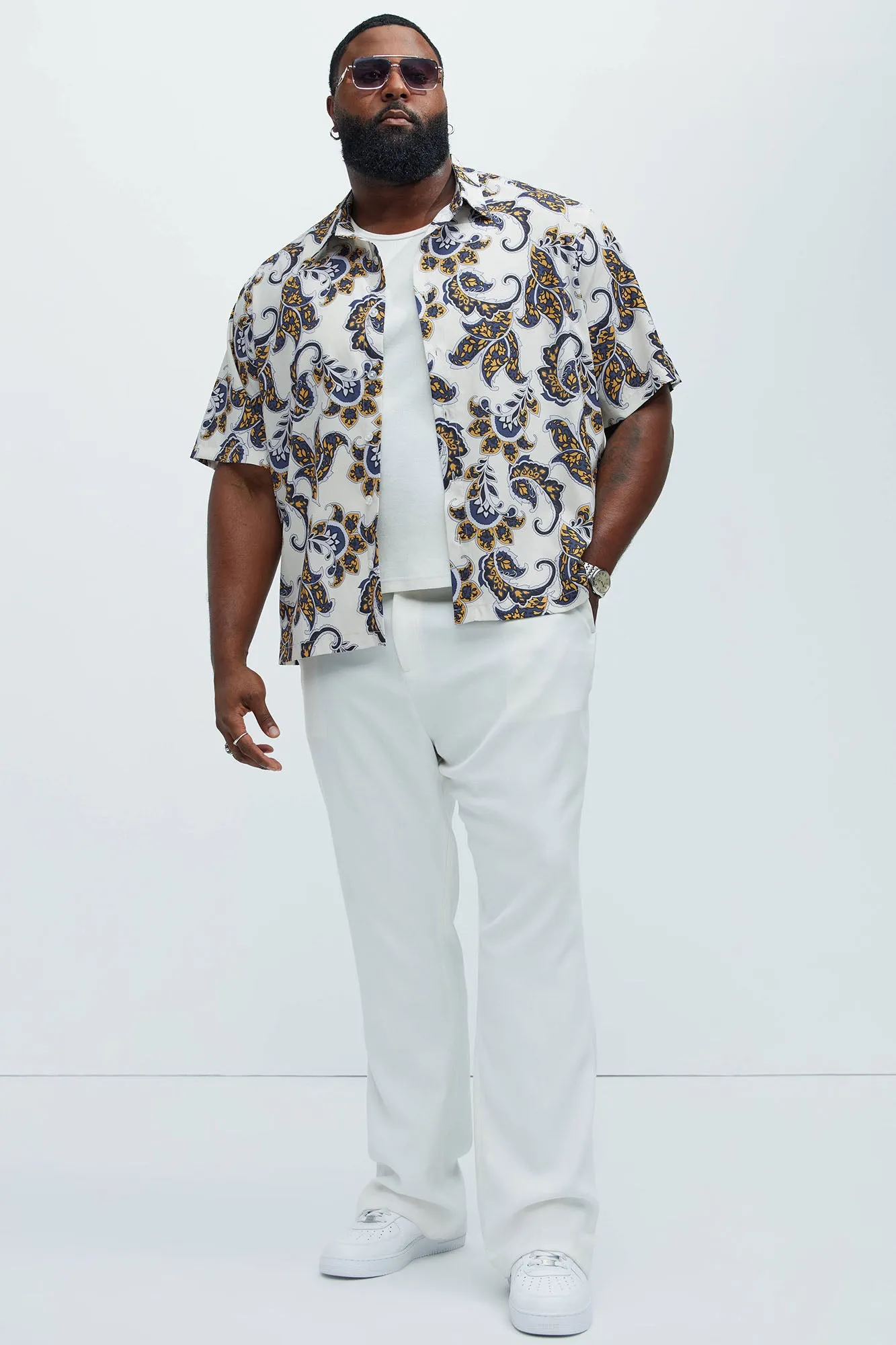 Tyler Paisley Shirt - White/combo sold by Fashion Nova product image thumbnail 5