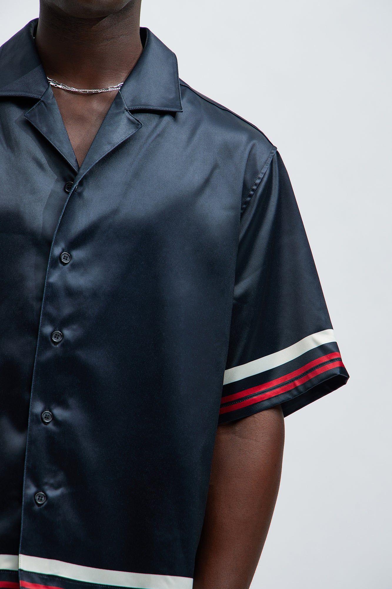 Fargo Printed Stripes Shirt - Black/combo sold by Fashion Nova product image thumbnail 3