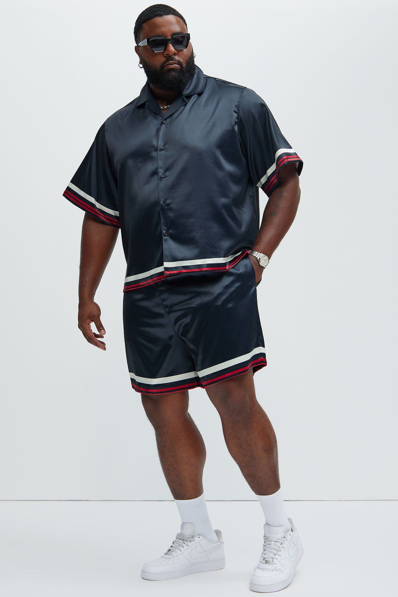 Fargo Printed Stripes Shirt - Black/combo sold by Fashion Nova product image thumbnail 5