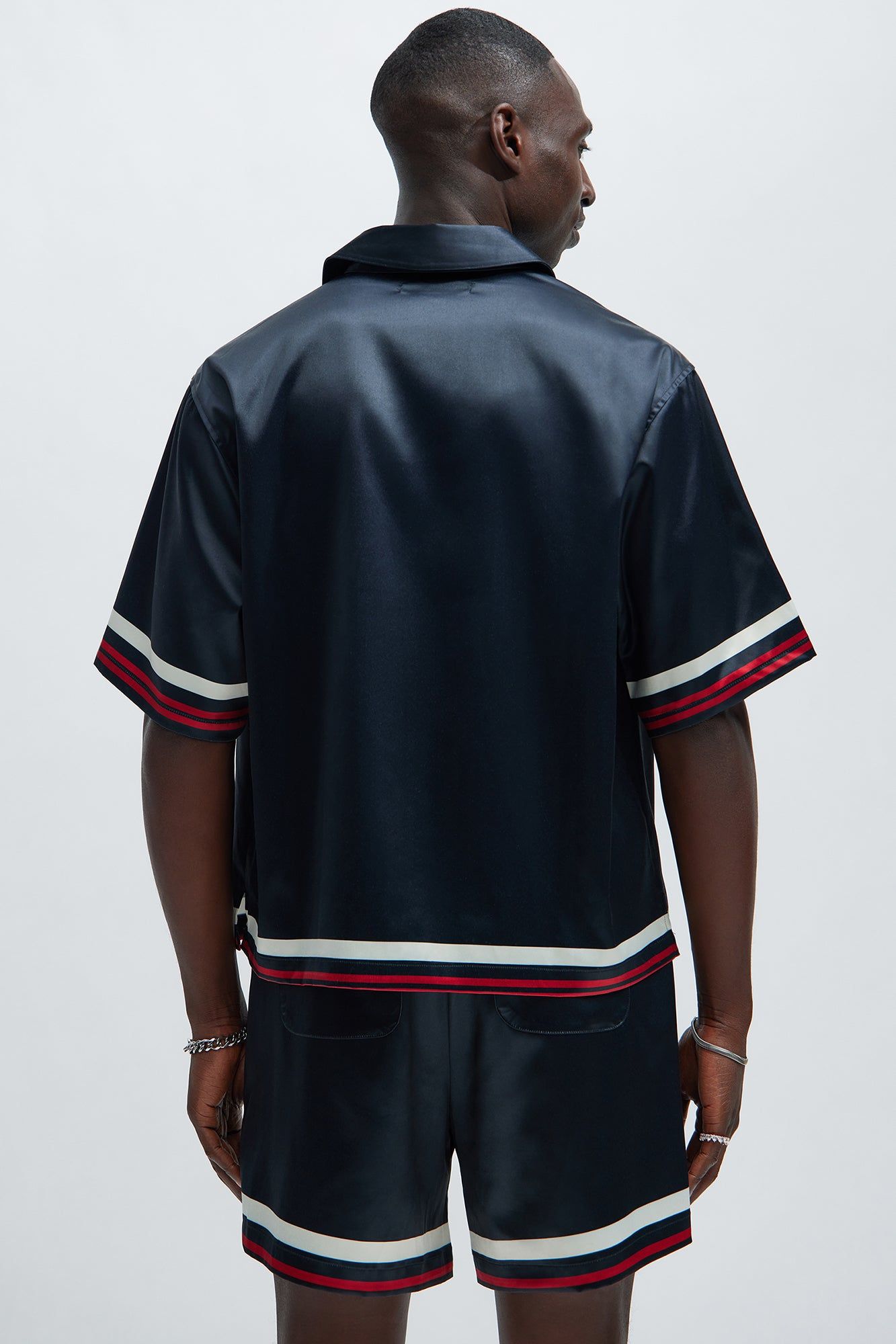 Fargo Printed Stripes Shirt - Black/combo sold by Fashion Nova product image thumbnail 4