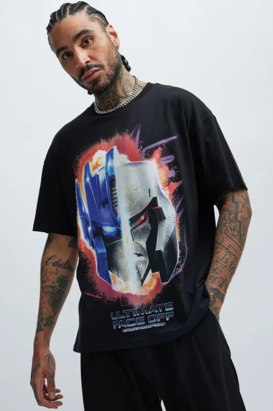Transformers Ultimate Face Off Oversized Short Sleeve Tee - Black sold by Fashion Nova