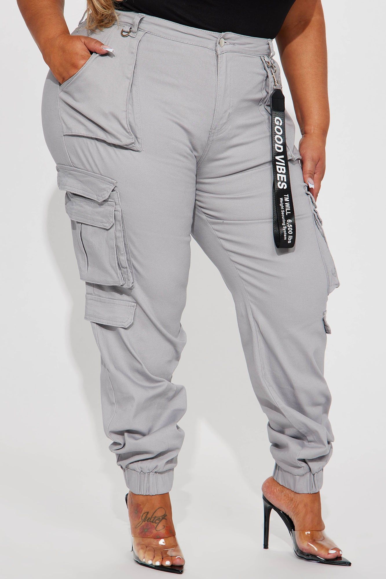 Good Vibes Cargo Jogger - Grey sold by Fashion Nova product image thumbnail 5