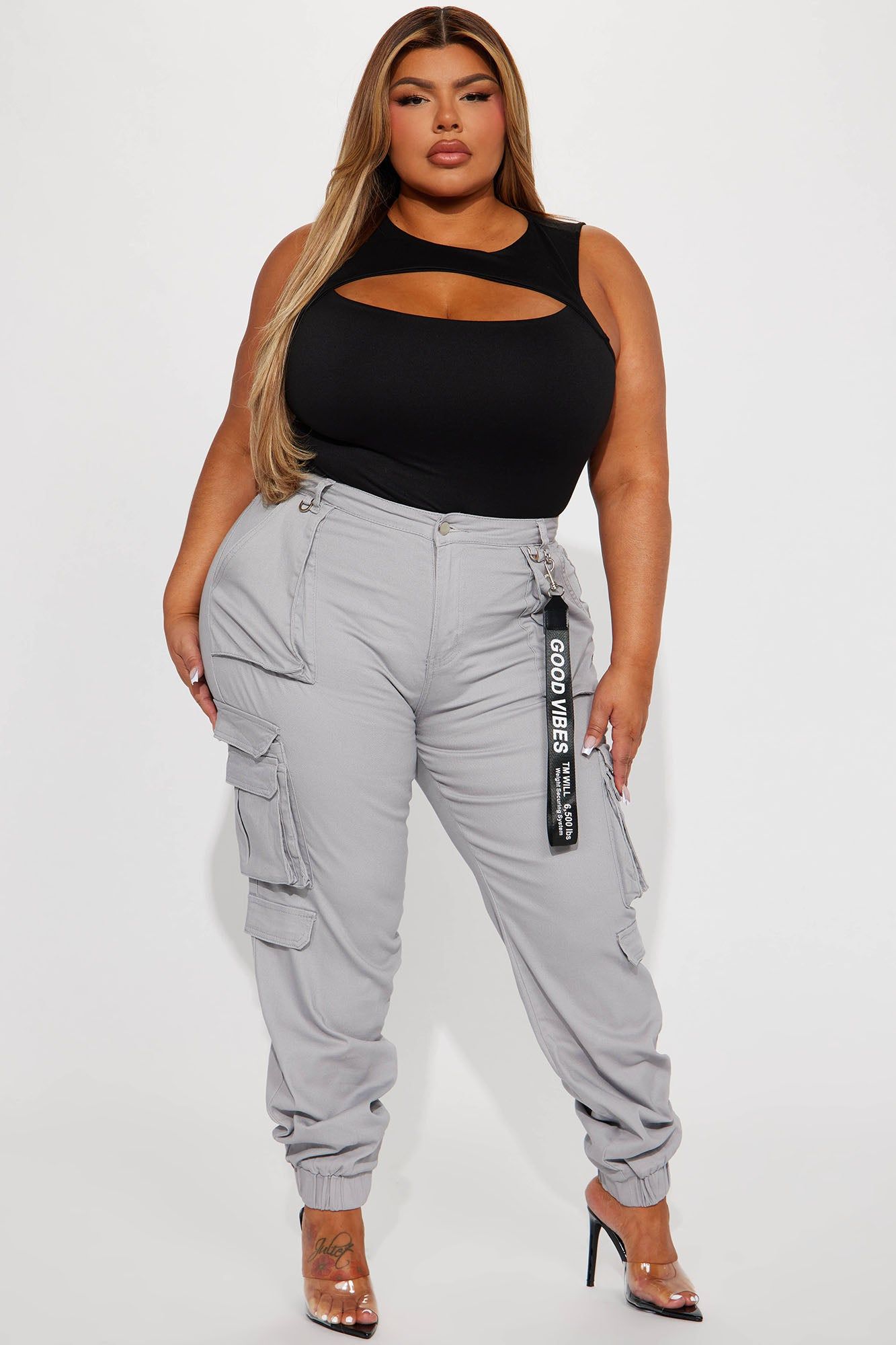 Good Vibes Cargo Jogger - Grey sold by Fashion Nova product image thumbnail 4