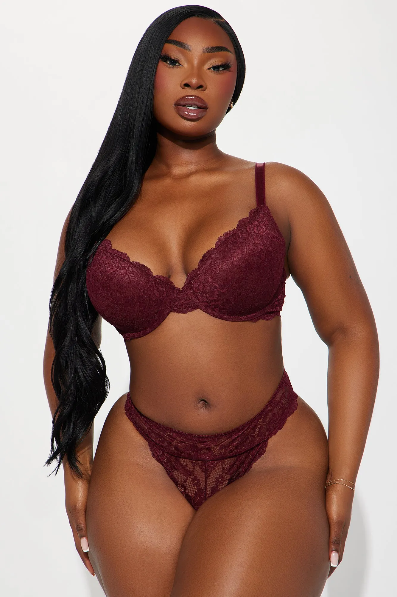Nova Lace Push Up Bra - Wine sold by Fashion Nova product image thumbnail 5