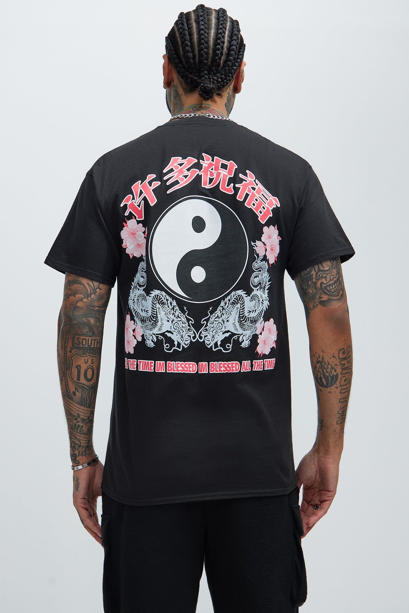 Blessed All The Time Short Sleeve Tee - Black sold by Fashion Nova product image thumbnail 4