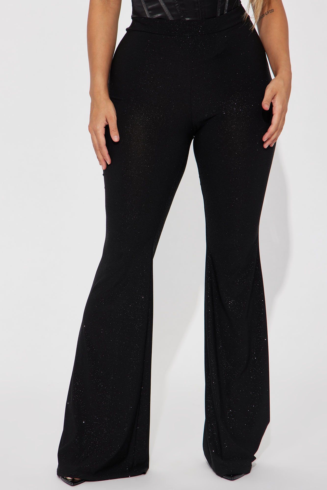 Dancing In The Dark Glitter Flare Pant - Black sold by Fashion Nova product image thumbnail 2
