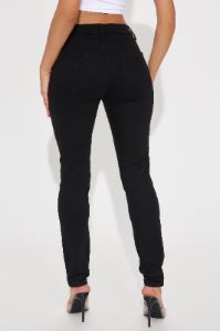 On To The Next One Stretch Ripped Skinny Jeans - Black sold by Fashion Nova