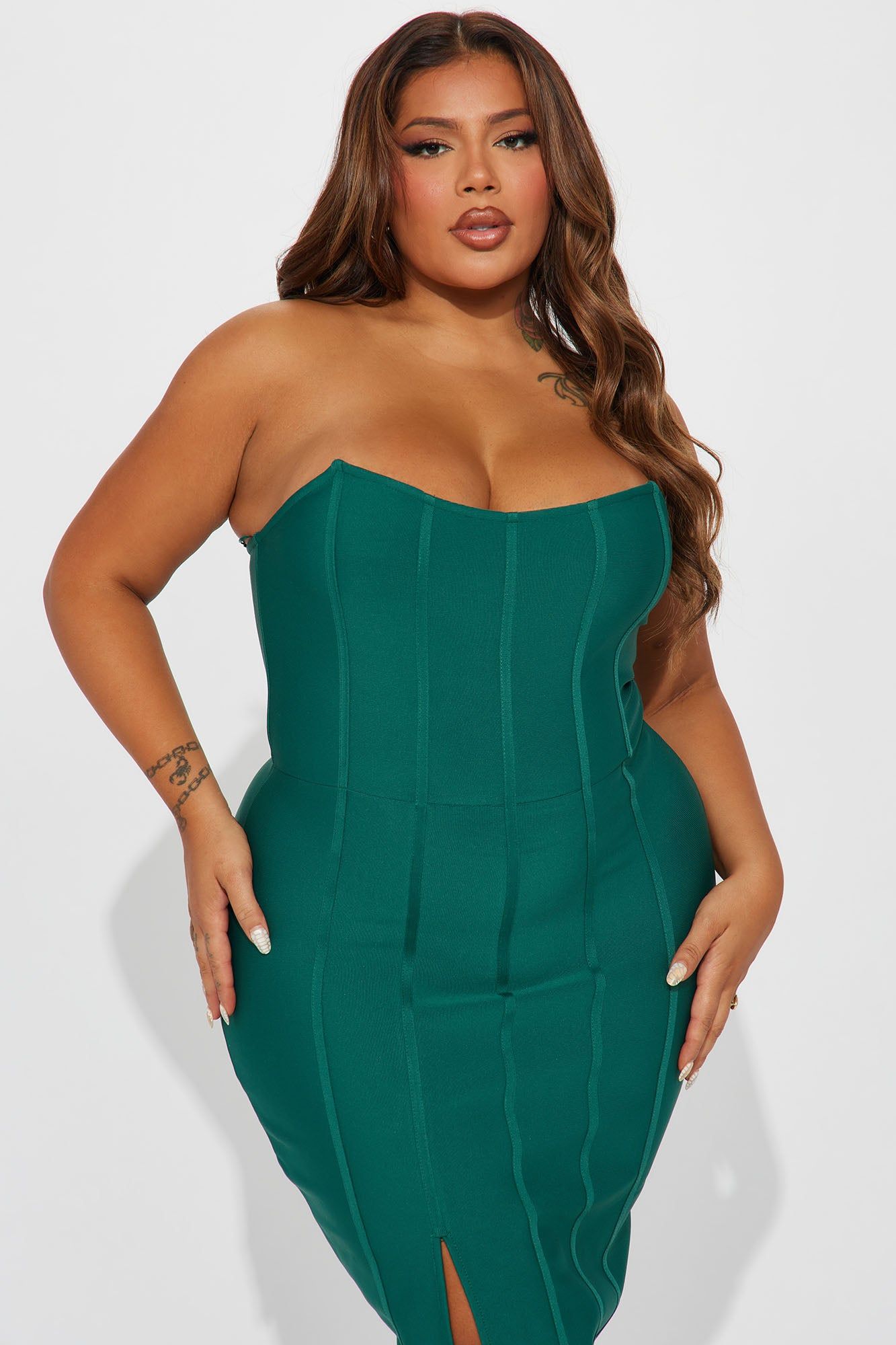 Carla Bandage Midi Dress - Hunter sold by Fashion Nova product image thumbnail 5