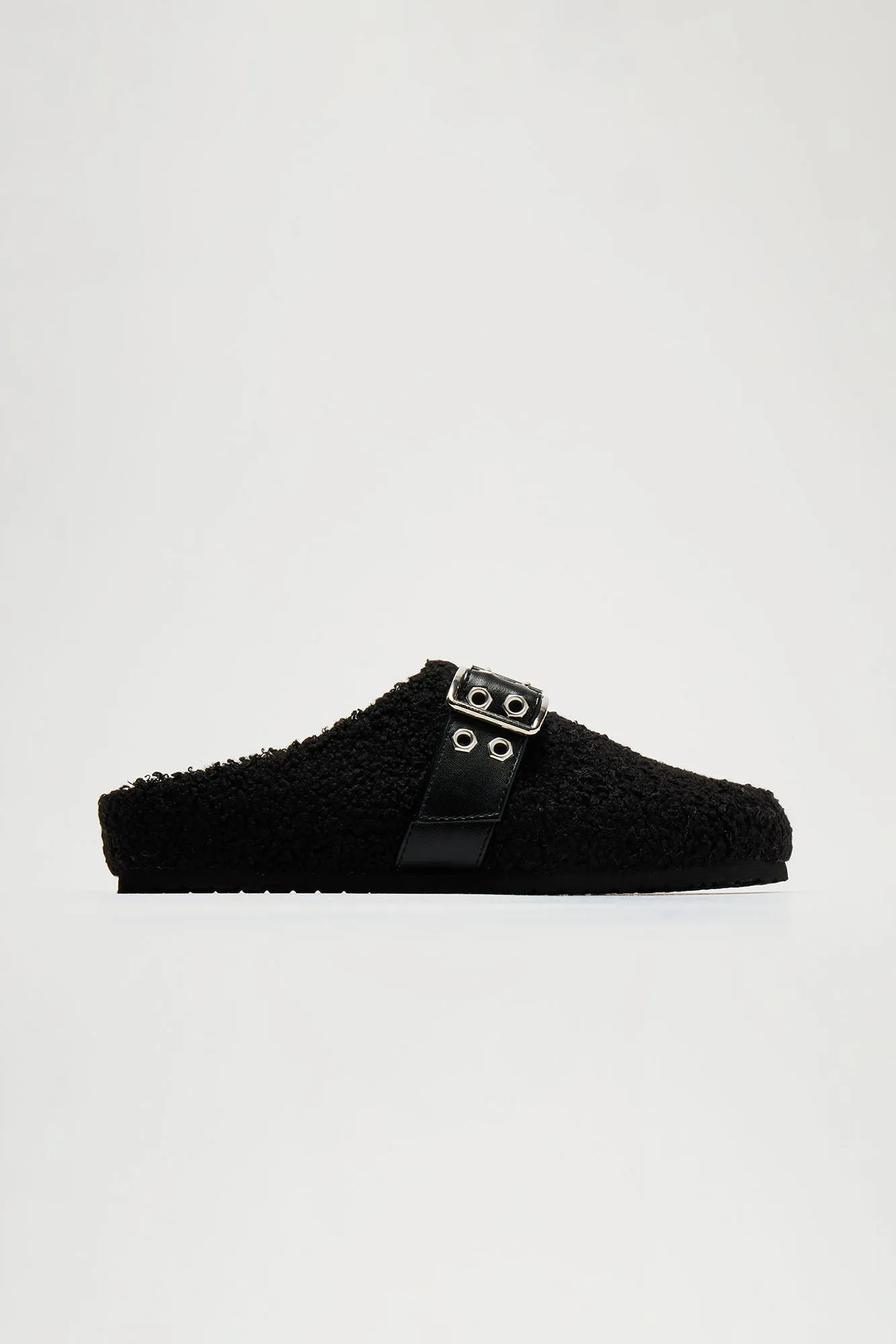 Villie Buckle Slippers - Black sold by Fashion Nova