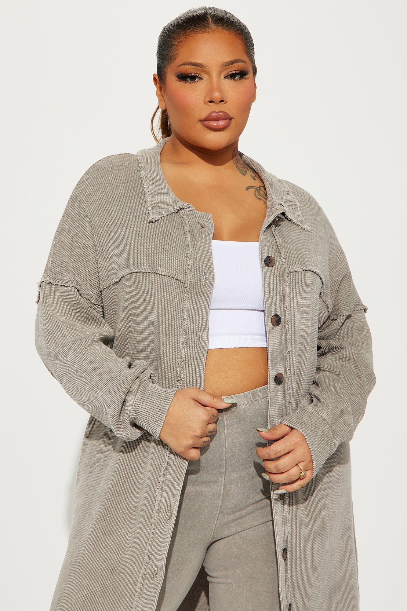 Cece Washed Legging Set - Taupe sold by Fashion Nova product image thumbnail 5