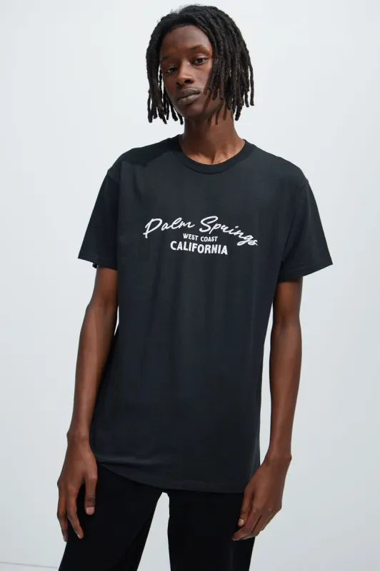 Palm Springs Paradise Short Sleeve Tee - Black sold by Fashion Nova