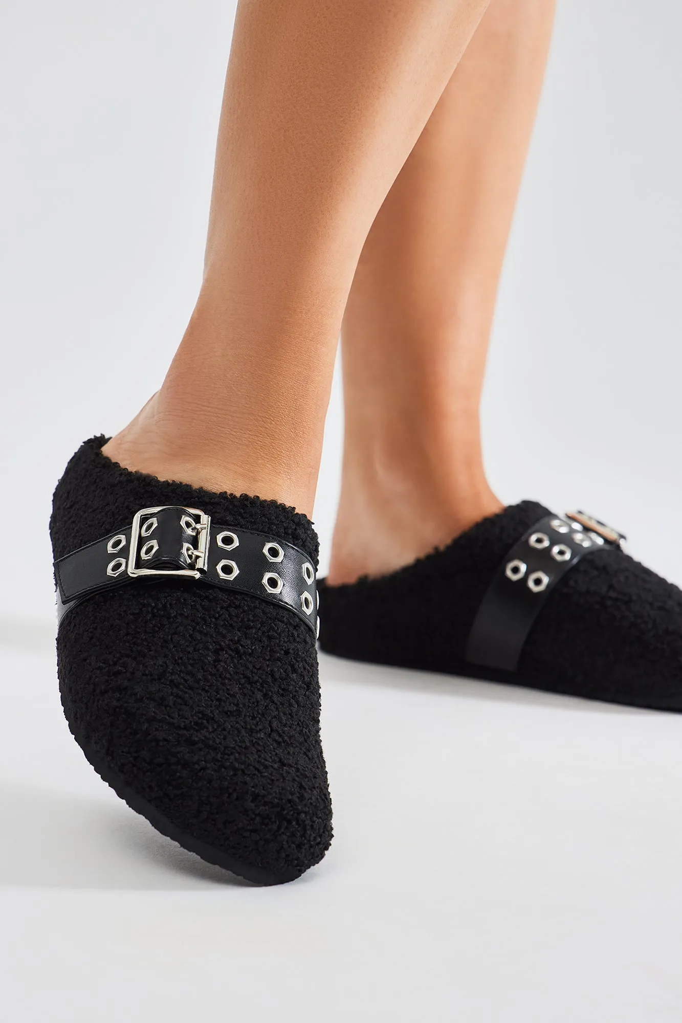 Villie Buckle Slippers - Black sold by Fashion Nova product image thumbnail 2