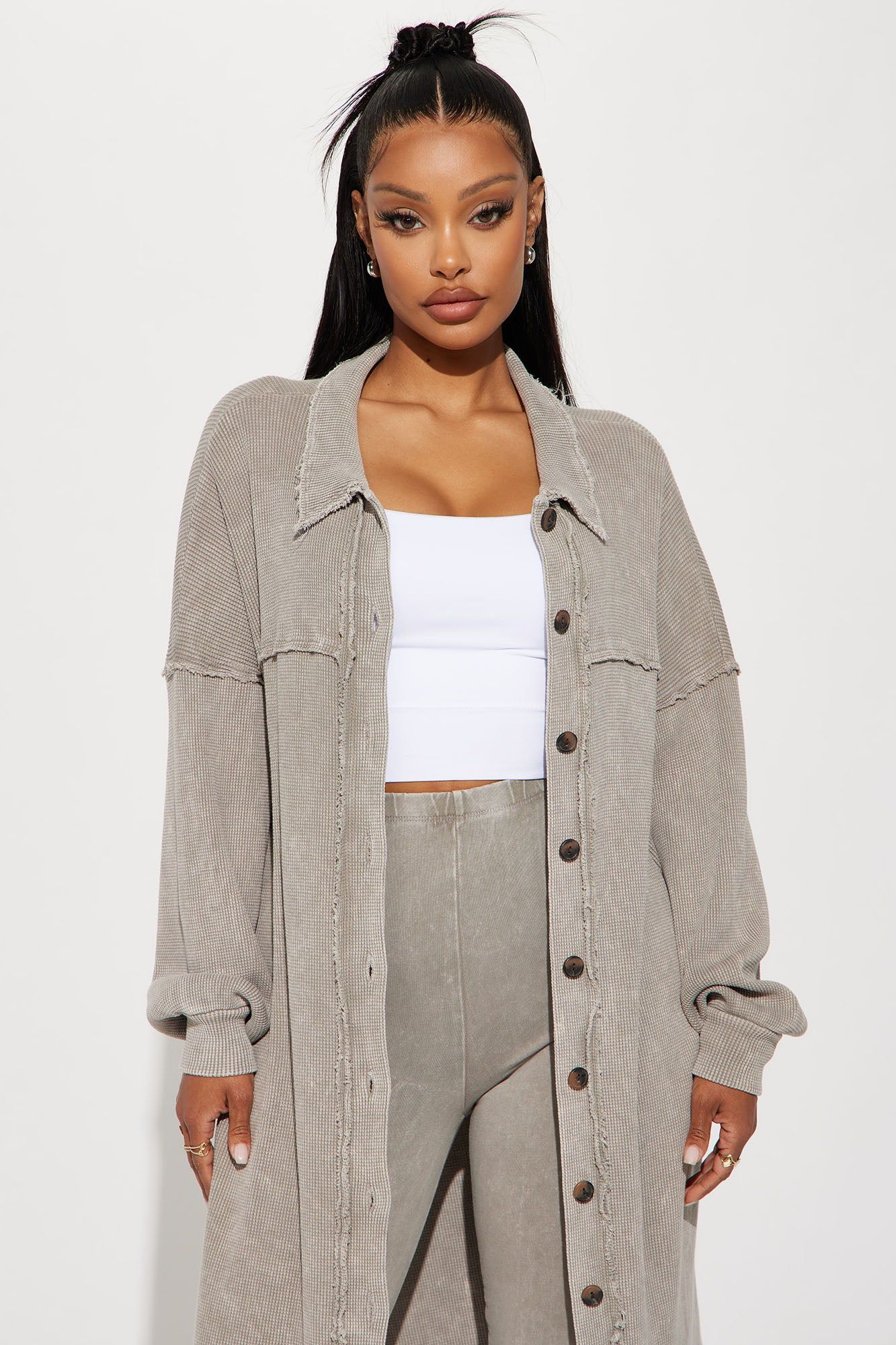 Cece Washed Legging Set - Taupe sold by Fashion Nova product image thumbnail 2