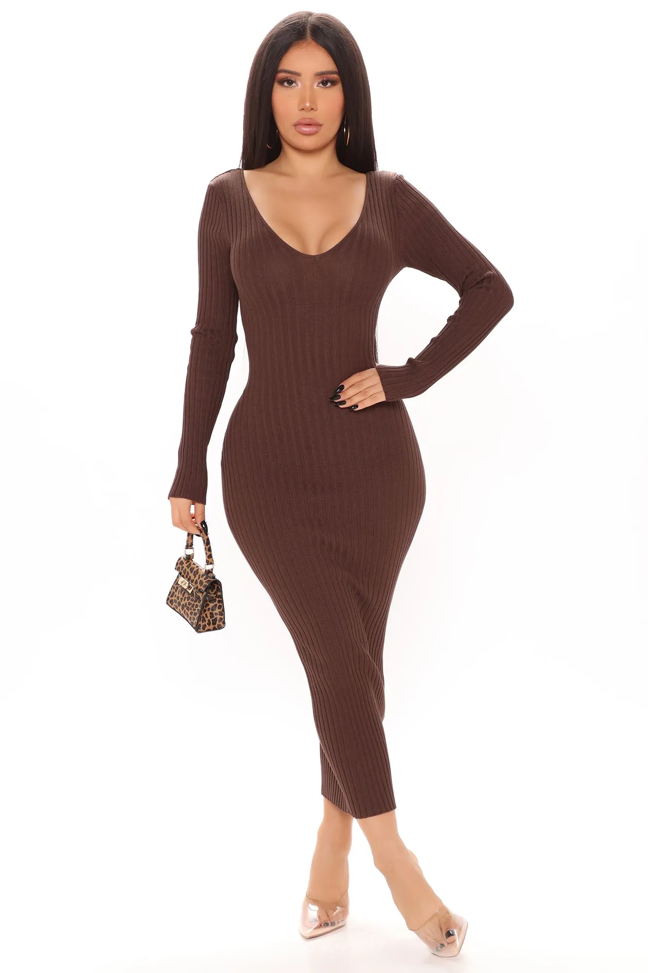 Kallan Knit Dress - Brown sold by Fashion Nova product image thumbnail 2