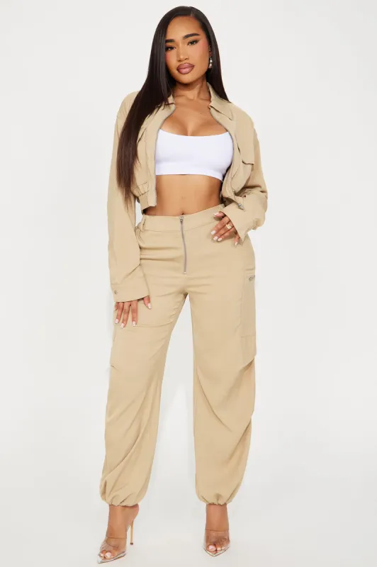 Hadlee Cargo Pant Set - Taupe sold by Fashion Nova