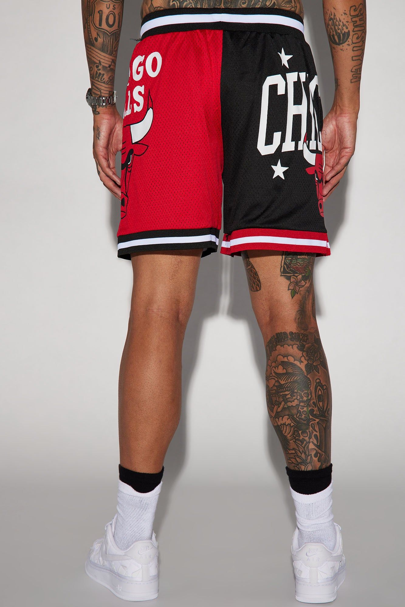 Bulls OG Mesh Shorts - Black/Red sold by Fashion Nova product image thumbnail 7