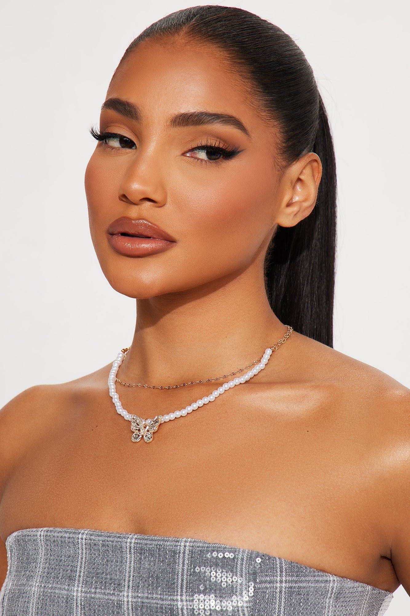 Spring Time Girly Butterfly Necklace - Gold sold by Fashion Nova product image thumbnail 2