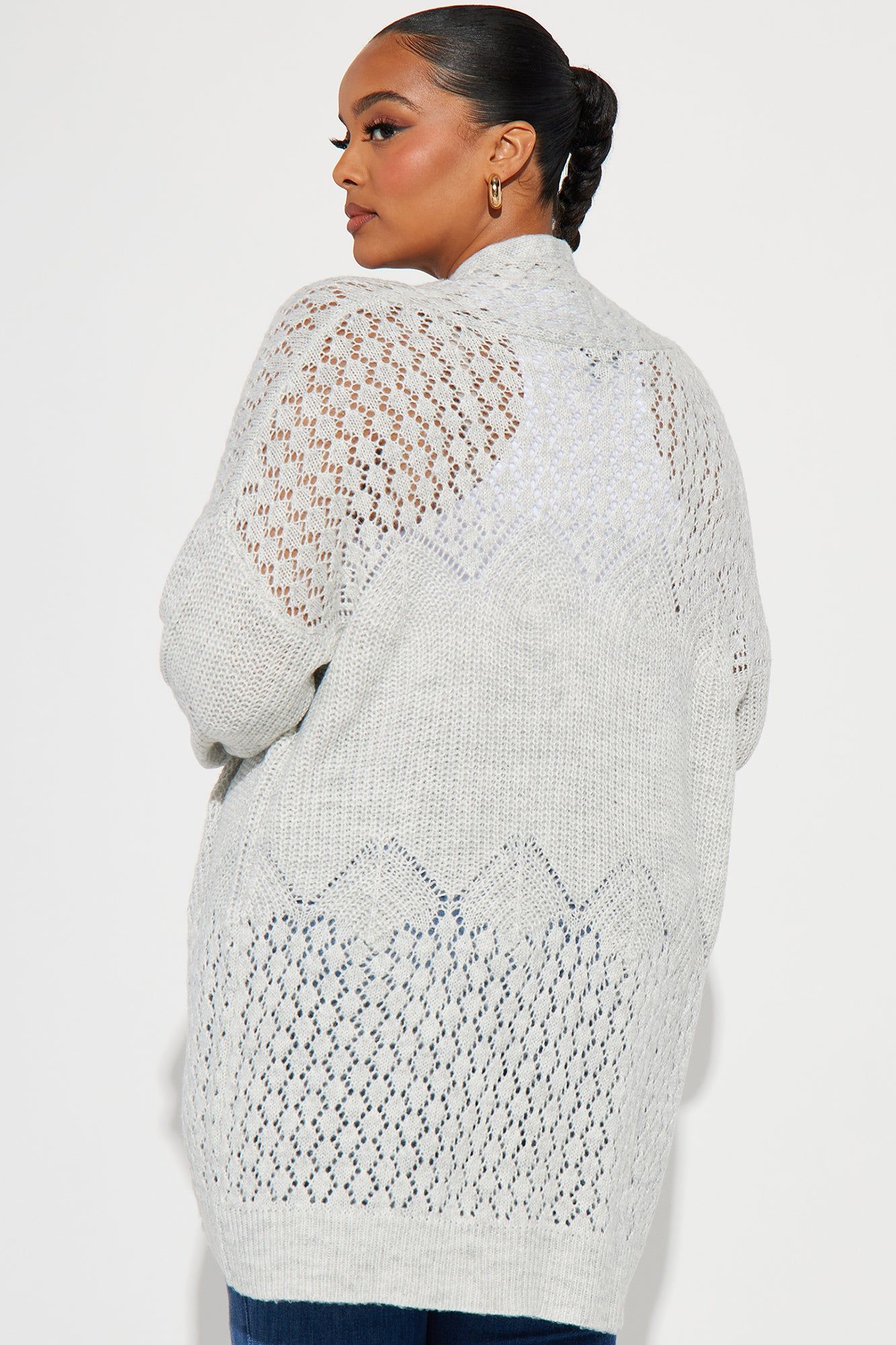 Warm And Cozy Times Cardigan - Heather Grey sold by Fashion Nova product image thumbnail 6