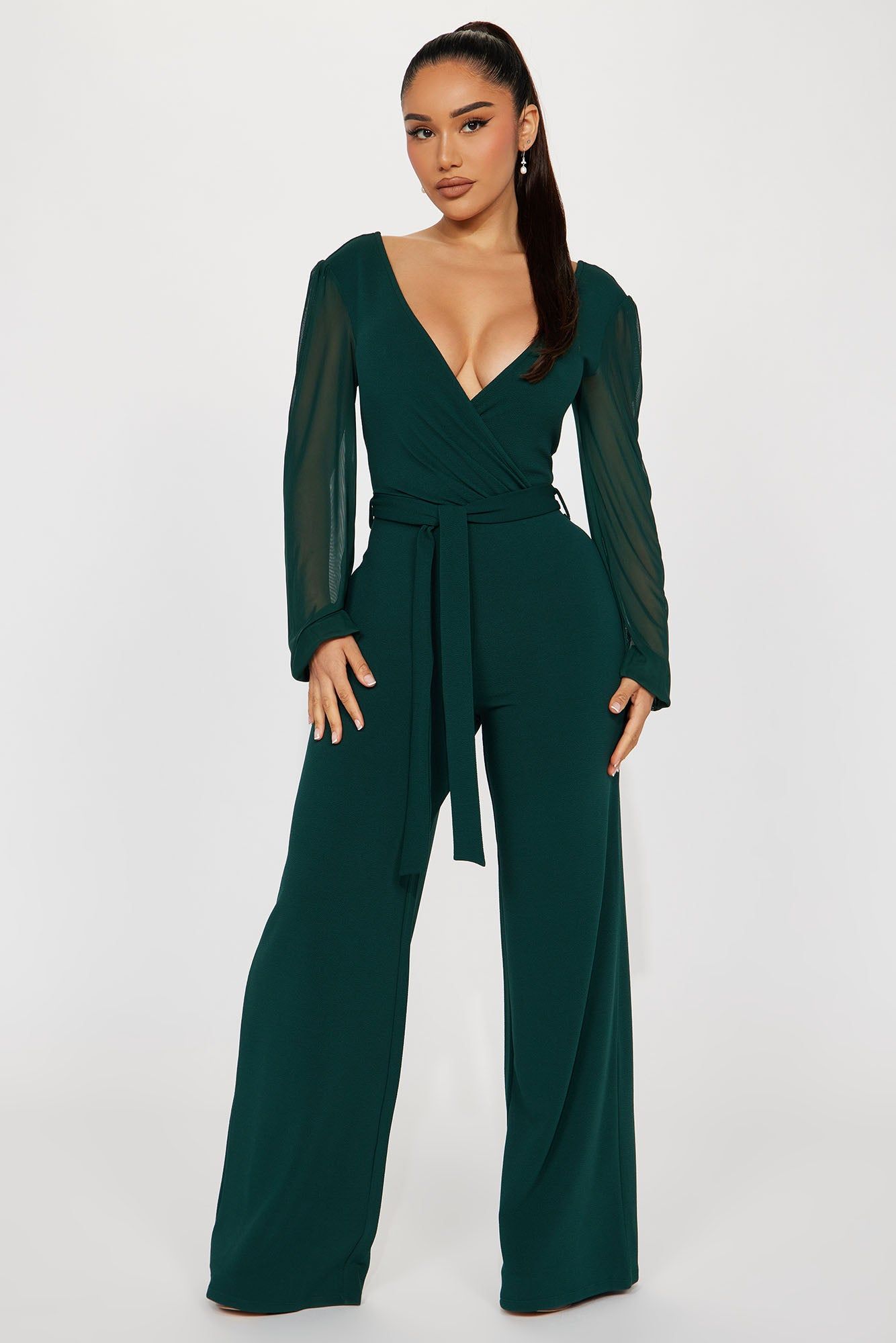 Andrea Jumpsuit - Hunter sold by Fashion Nova