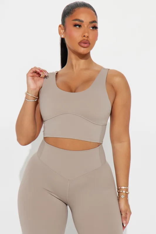 Angela Sports Bra - Taupe sold by Fashion Nova