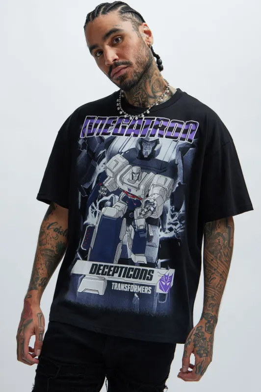 Transformers Megatron Decepticons Oversized Short Sleeve Tee - Black sold by Fashion Nova