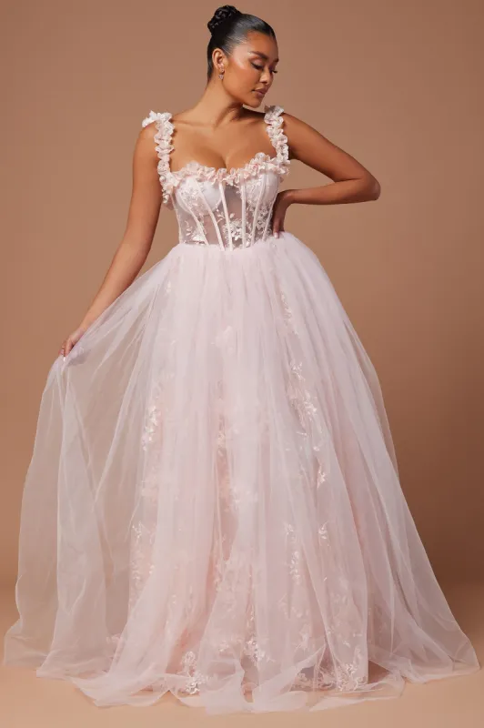 Lana Embroidered Tulle Gown - Pink sold by Fashion Nova