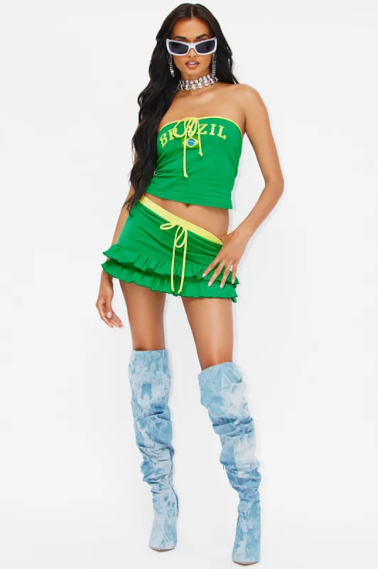 Brazil Love Story Skirt Set - Green sold by Fashion Nova