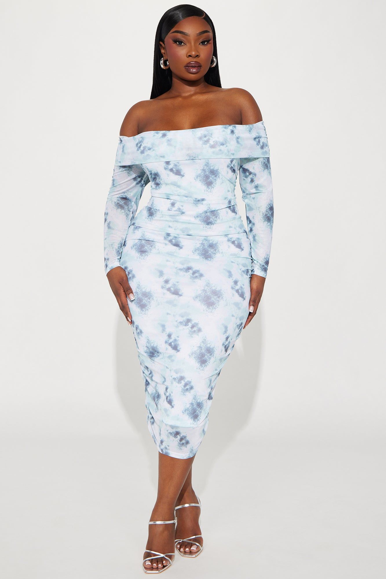 Rio Mesh Midi Dress - Green/combo sold by Fashion Nova product image thumbnail 4