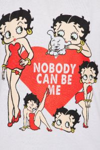 Betty Boop Nobody Can Be Me Tee - Natural/Combo sold by Fashion Nova