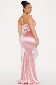 Jackie Satin Gown - Pink sold by Fashion Nova