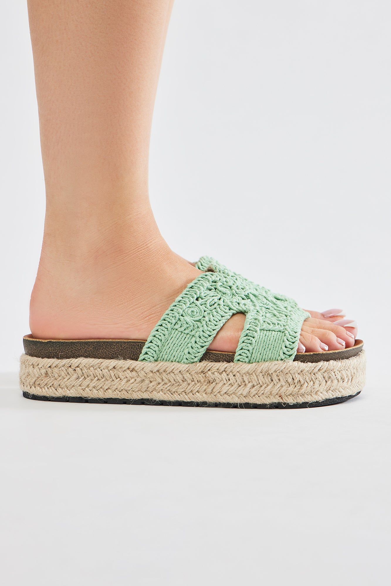 Kenzy Flatform Sandals - Green sold by Fashion Nova product image thumbnail 4