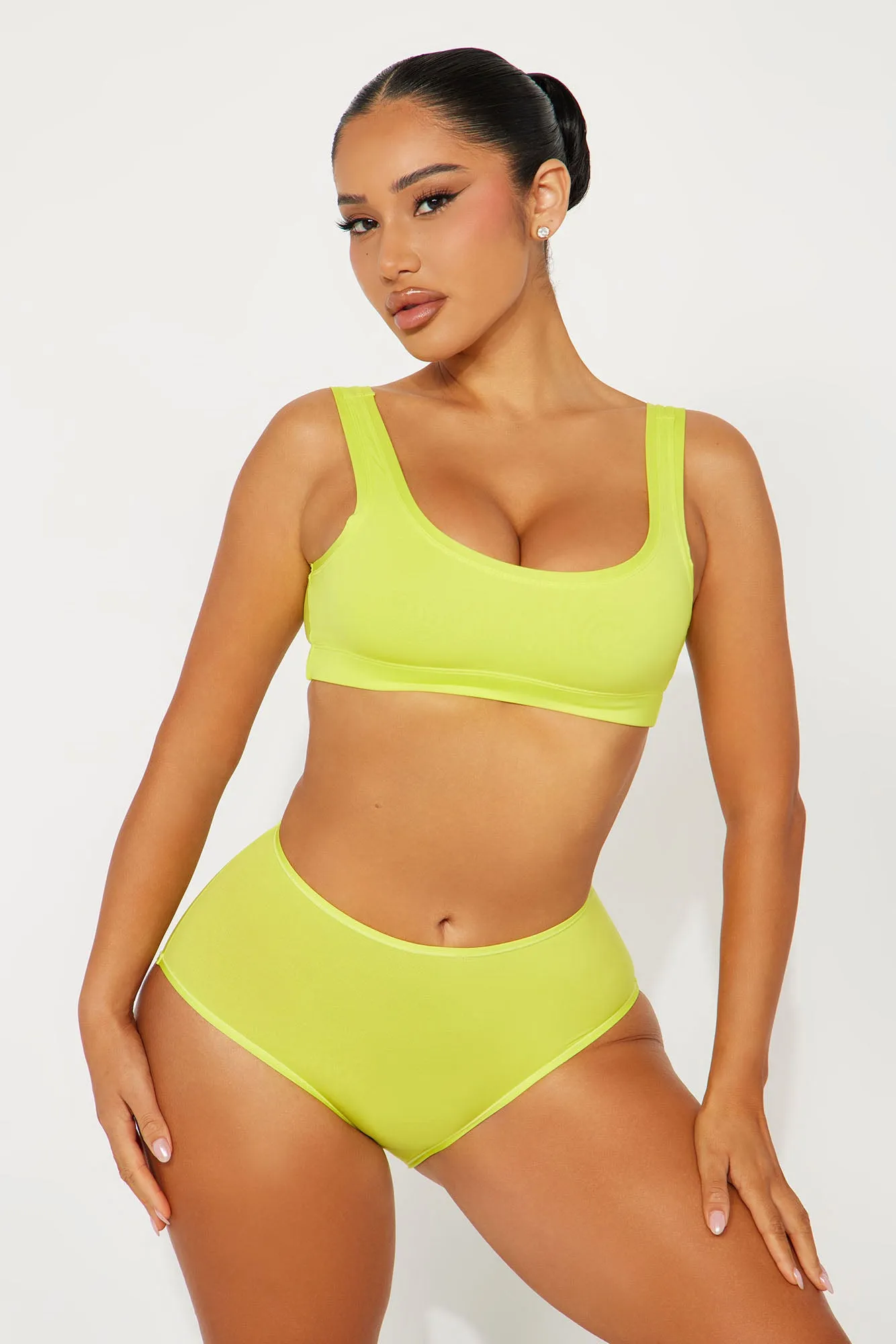 Light As A Feather Microfiber High Waist Brief Panty - Lime sold by Fashion Nova product image thumbnail 2